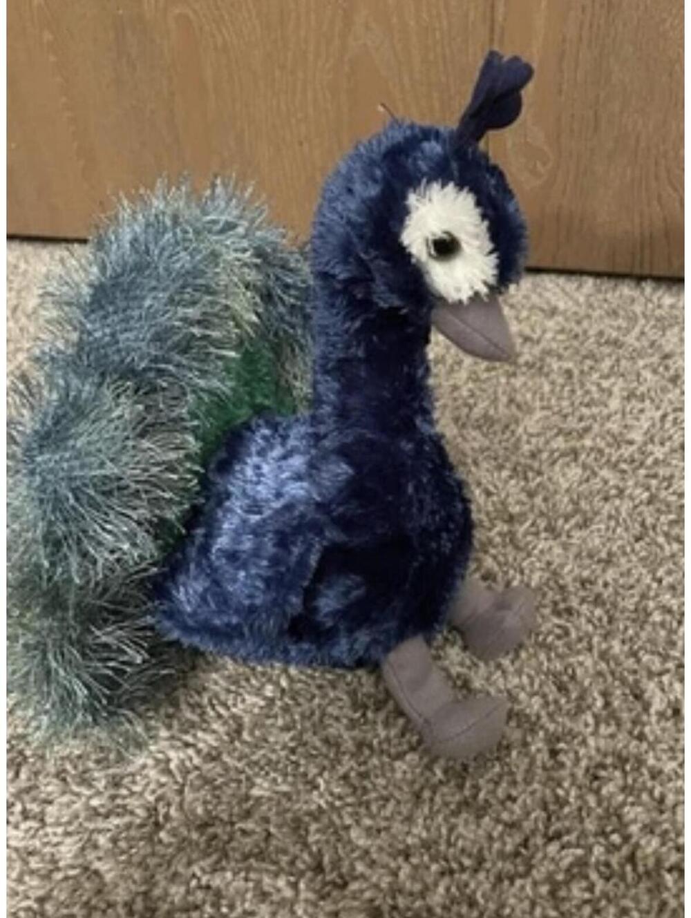Aurora Flopsies Perry The Peacock Plush Stuffed Toy Soft Plush 10" - Picture 3 of 5